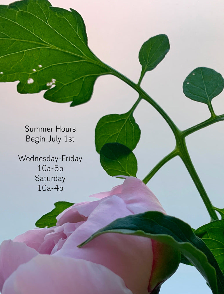 Summer Shop Hours