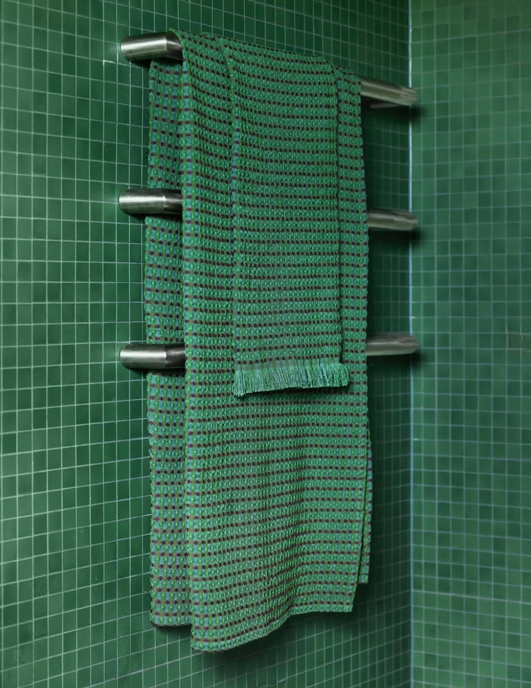Aalto Bath Towels: Eucalyptus/Multi
