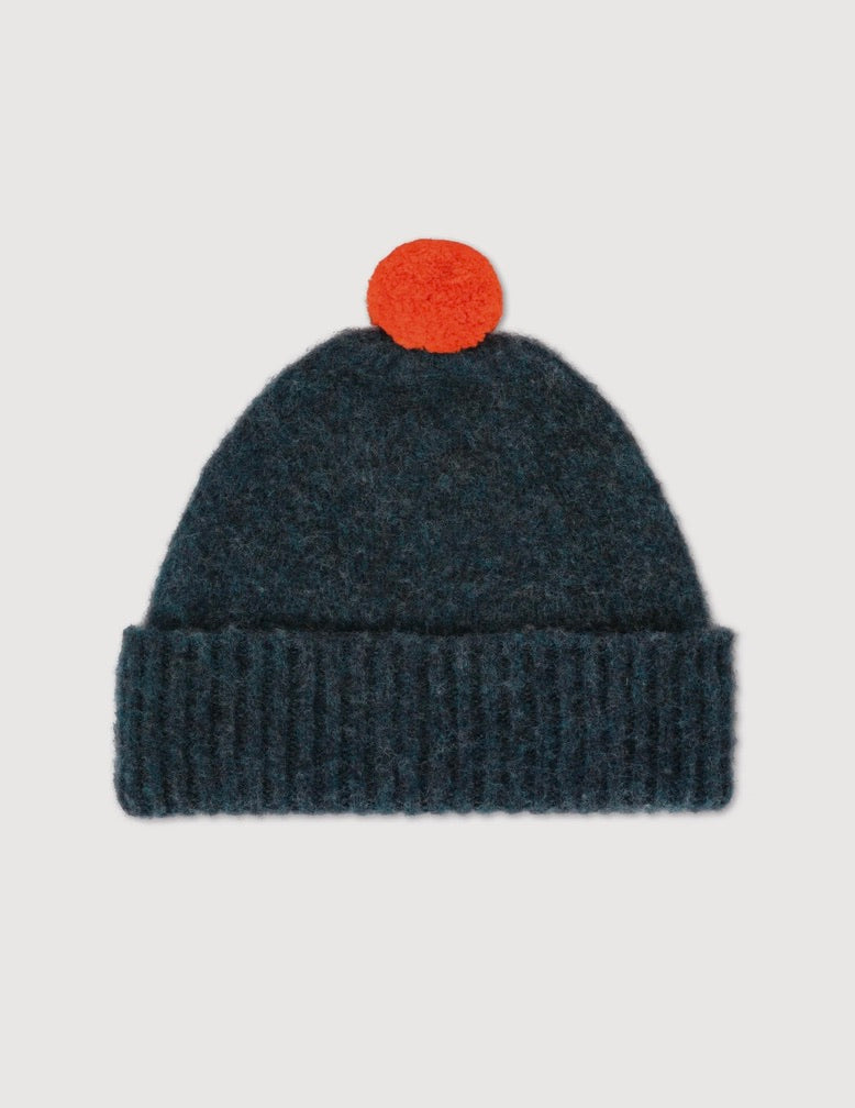 Brushed Hat with PomPom: Lugano