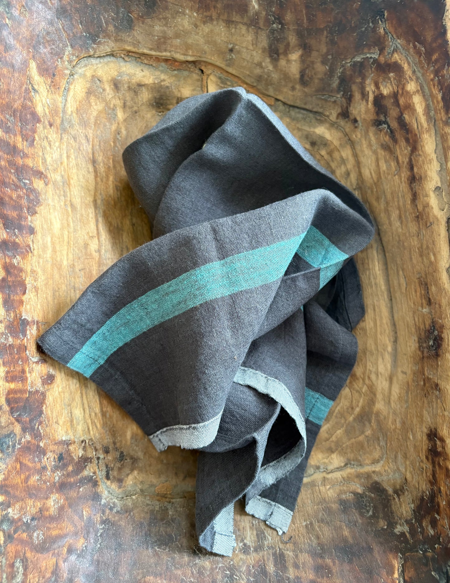 Pair / Washed Linen Napkins: Charcoal