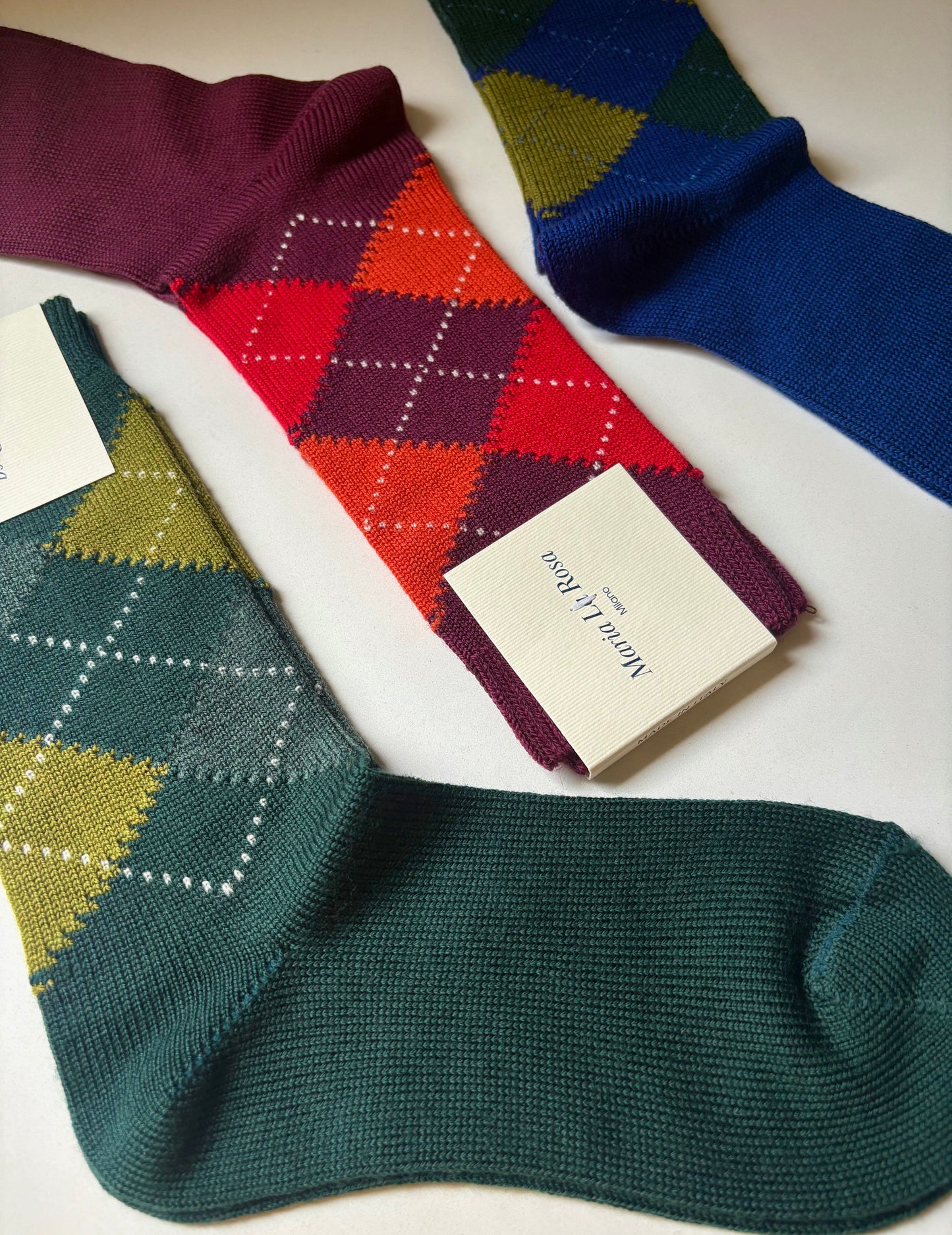 Maria La Rosa Socks: Argyle