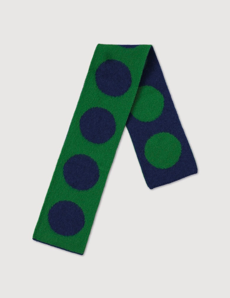 Small Brushed Spot Scarf: 2 Color Options