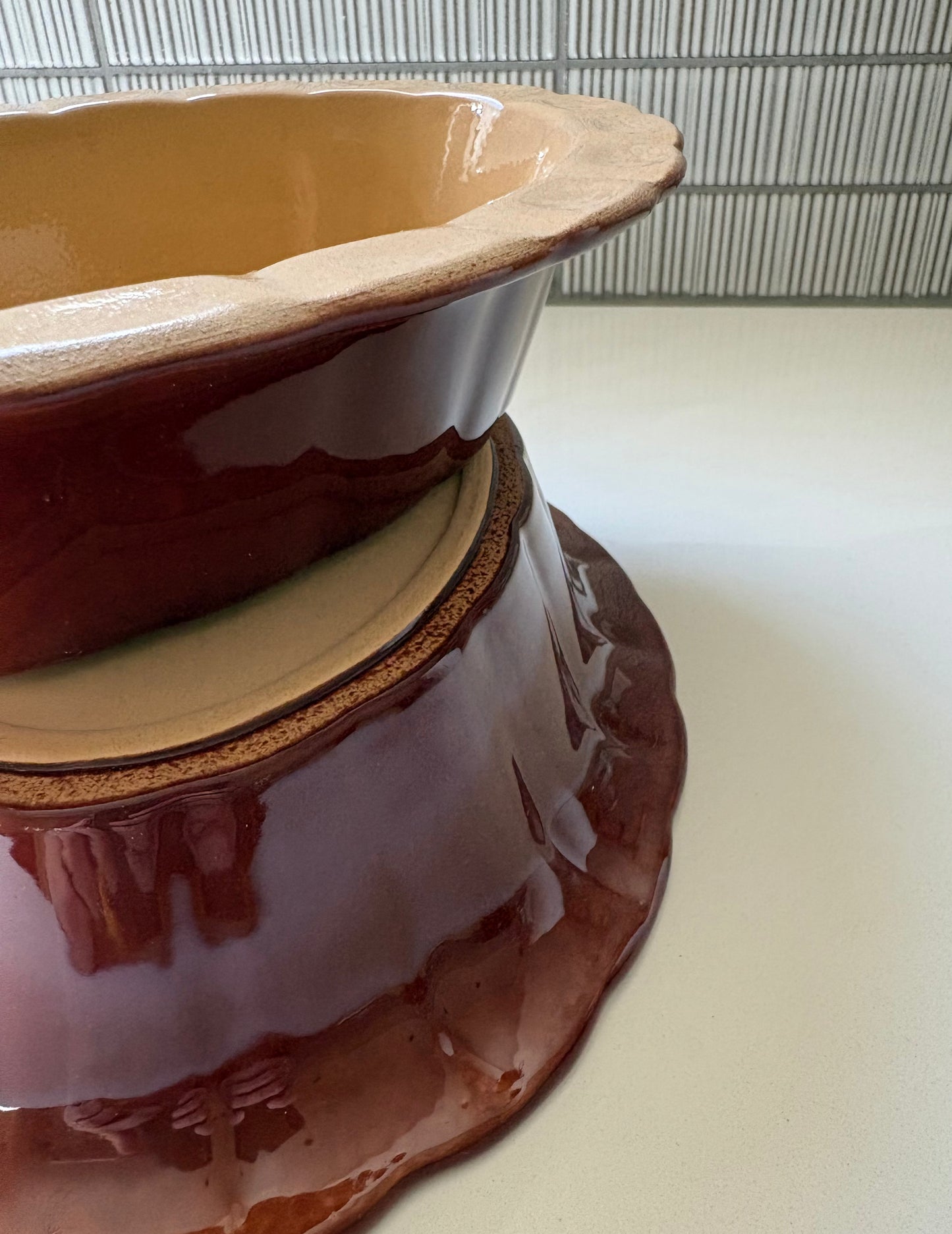 Poterie Renault Ruffle Edge Baking Dish