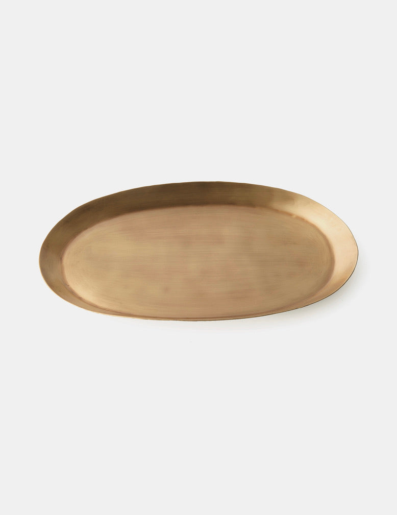 Brass Oval Tray: Medium