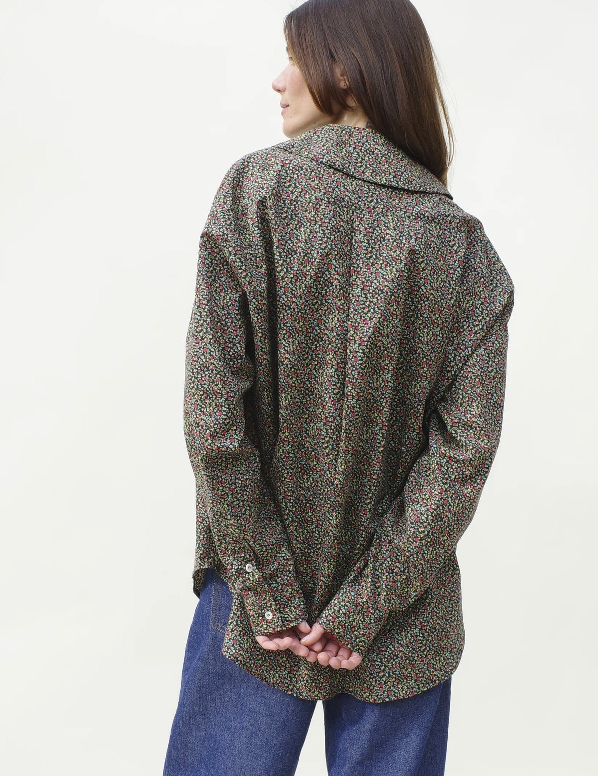 Emma Rothkoph Hollis Oversized Shirt: Noir Ditsy