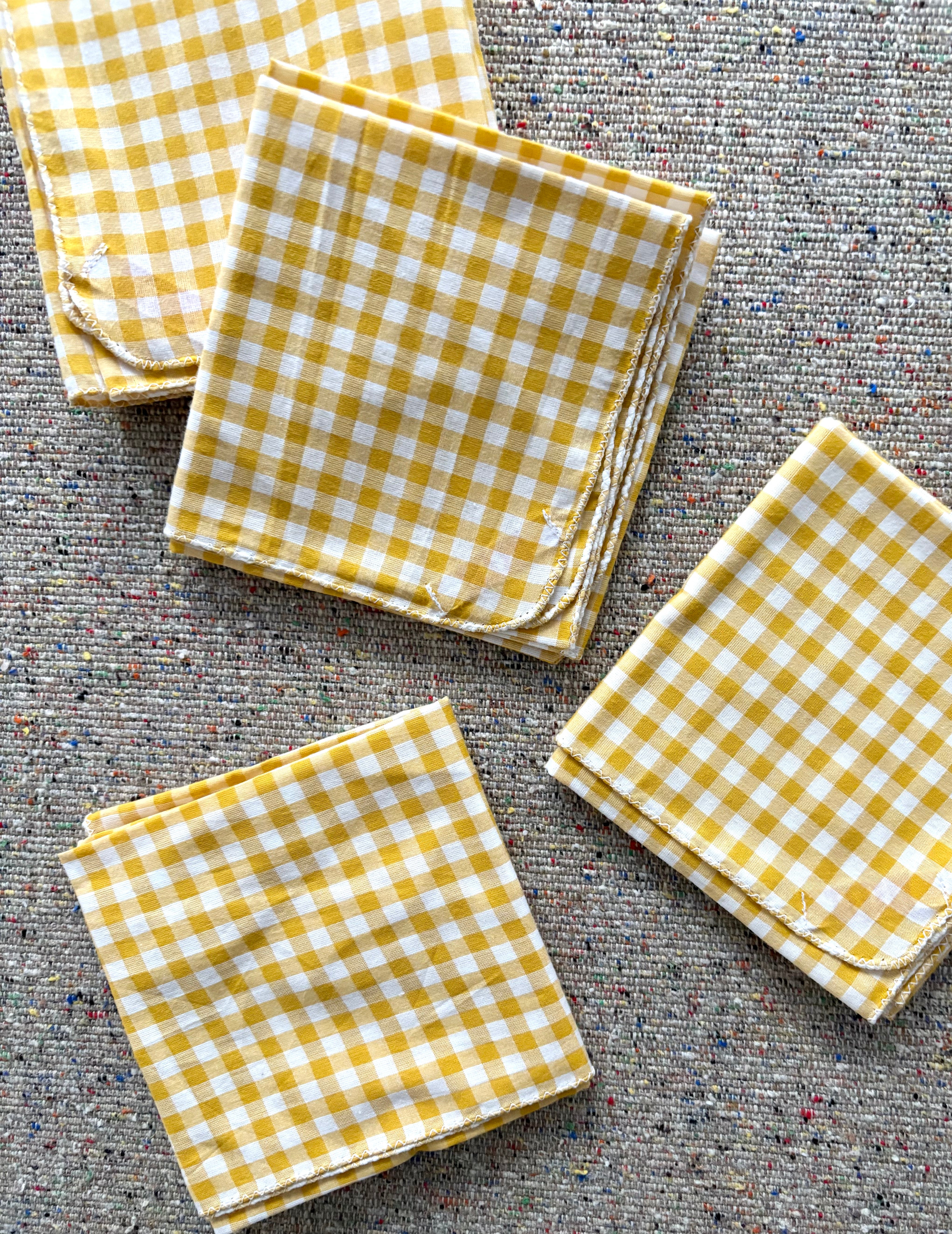 Cotton Napkins Set/4: Sunny Gingham