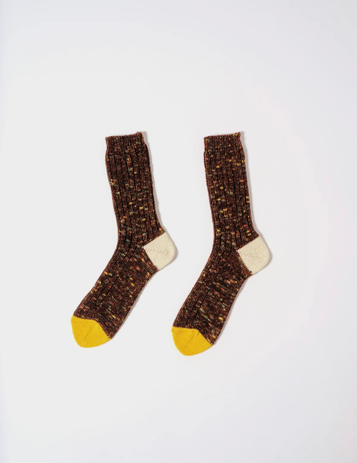 DEGEN: Wool Crew Socks: Walnut