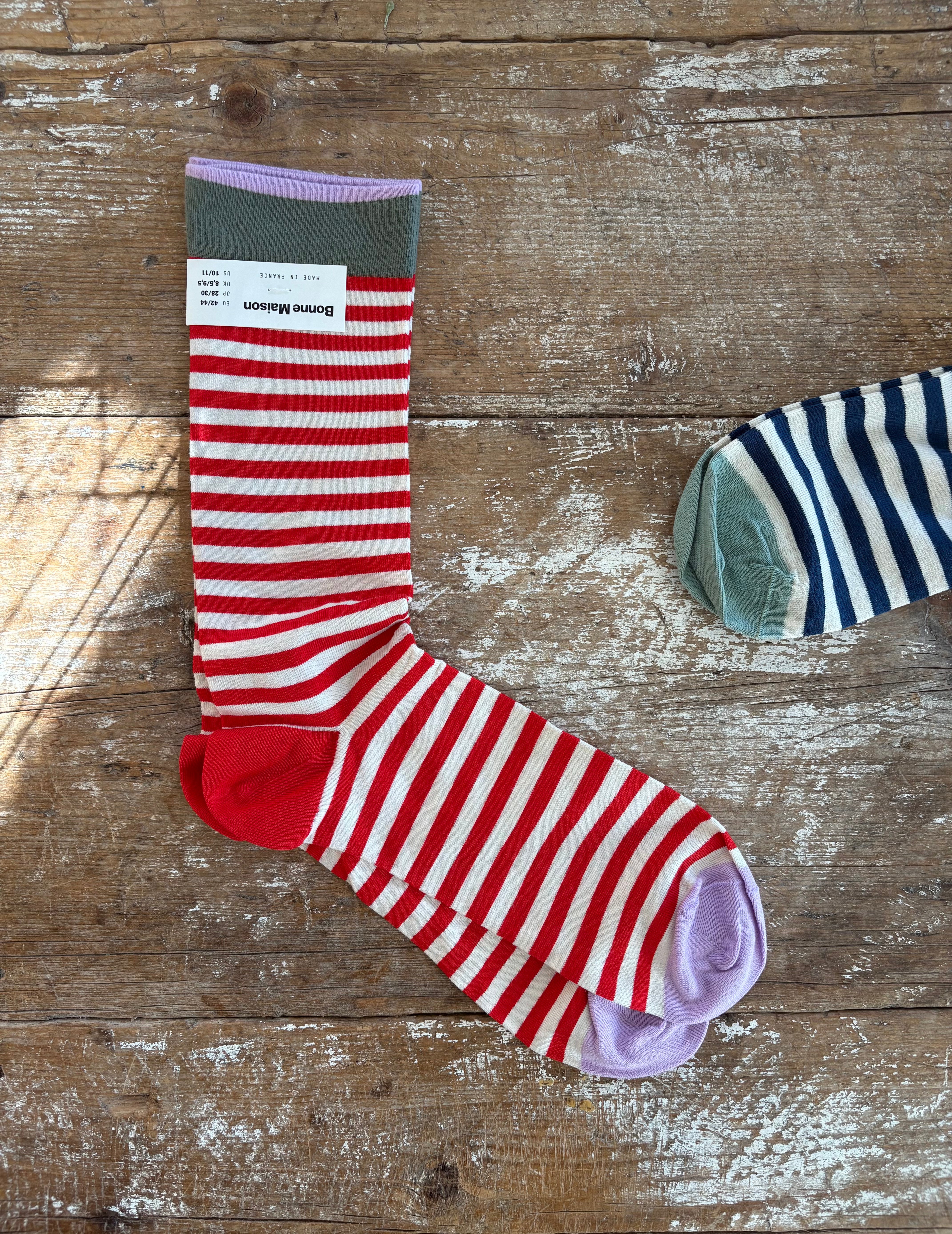 Bonne Maison Socks: Stripes: Unisex