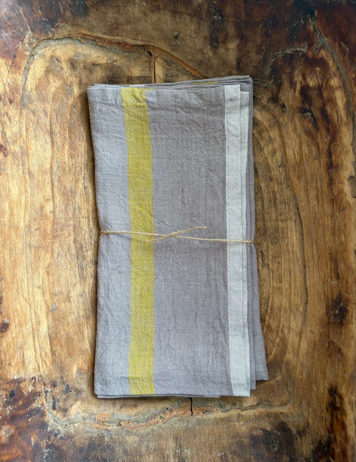 Pair / Washed Linen Napkins: Grey