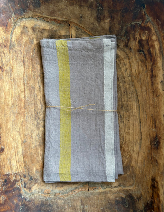 Pair / Washed Linen Napkins: Grey