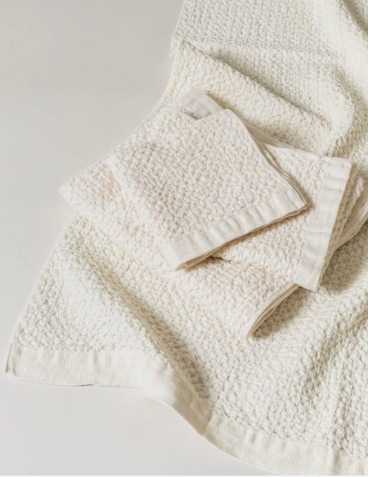 Kontex Lattice Towels: Ivory