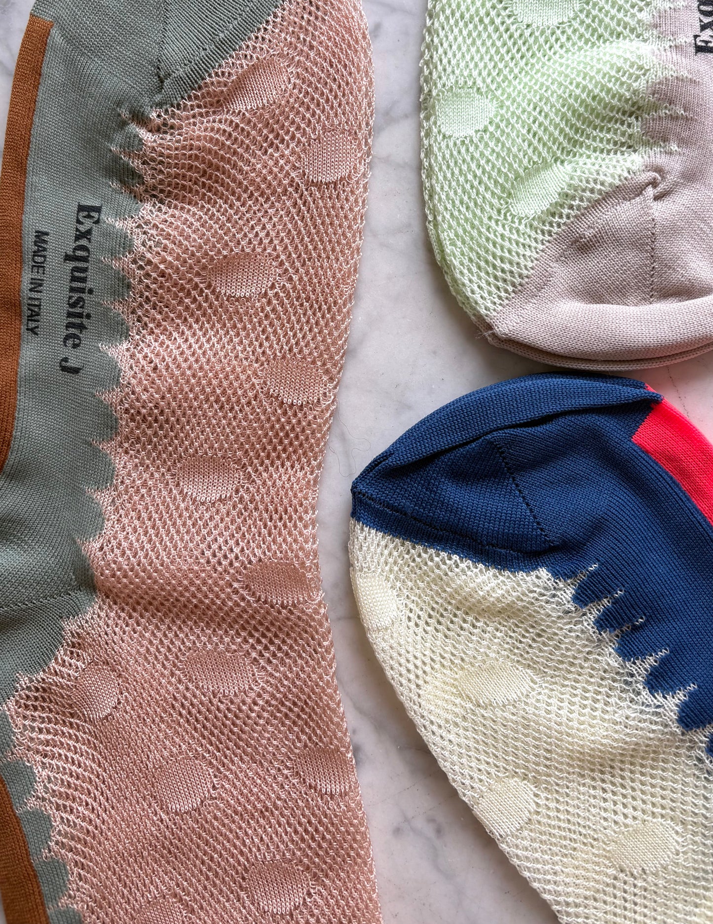 Exquisite J: Crew Socks: Mesh Dot