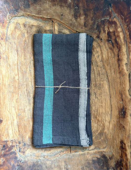 Pair / Washed Linen Napkins: Charcoal