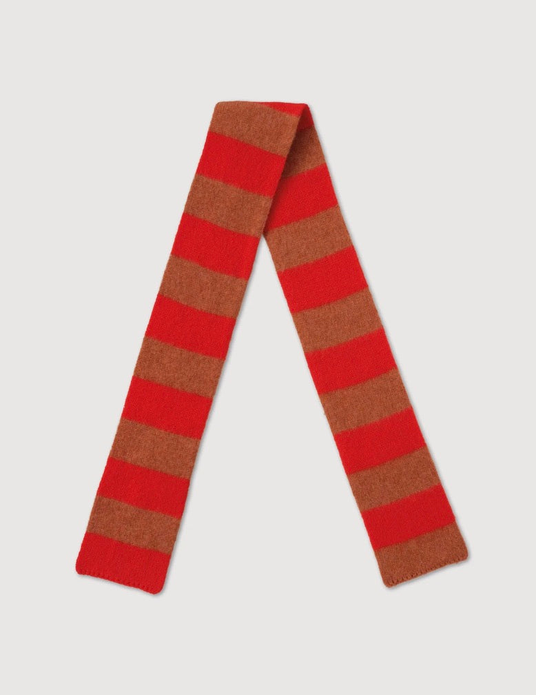 Small Brushed Striped Scarf: 4 Color Options