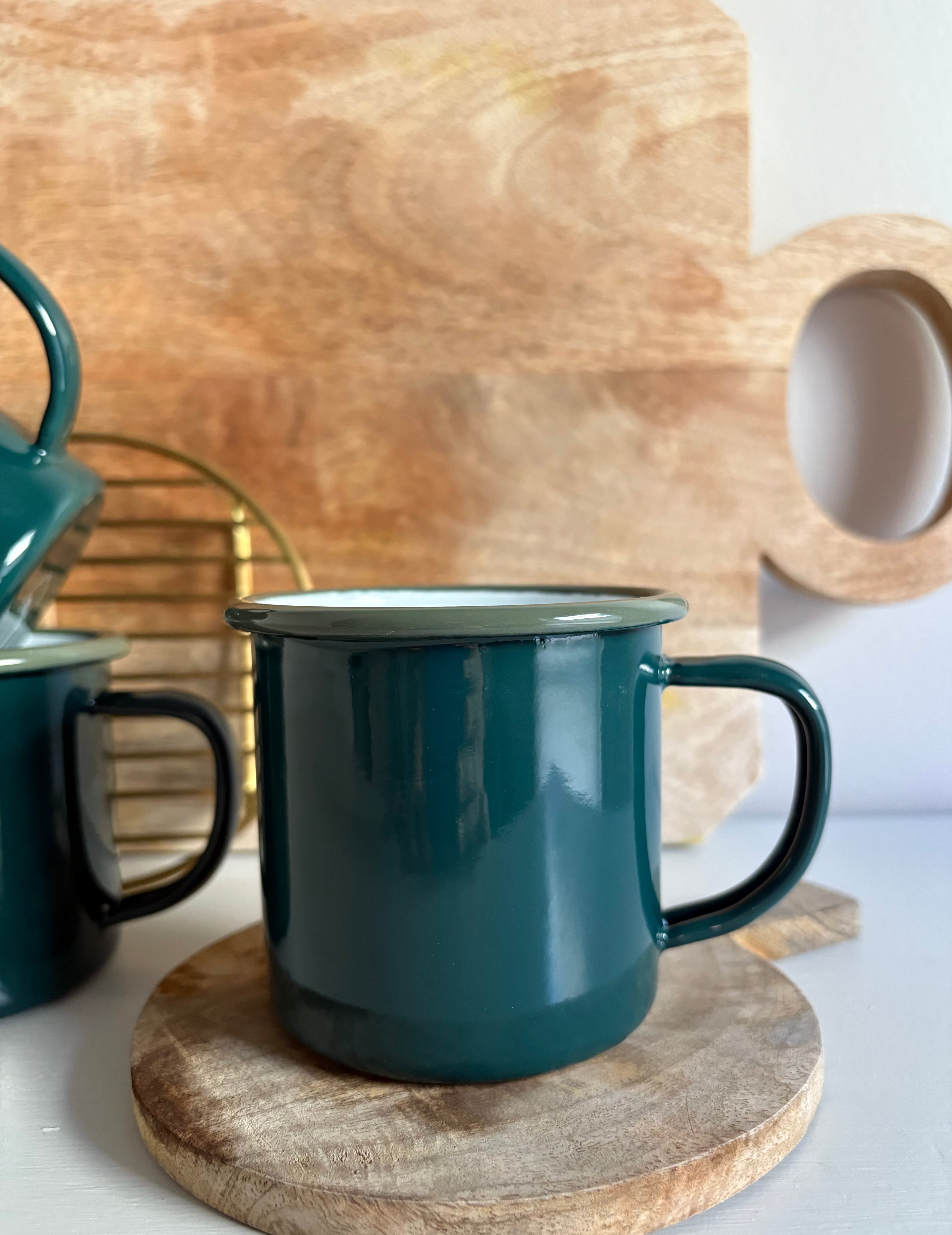 Falcon Enamelware Mug: Samphire Green